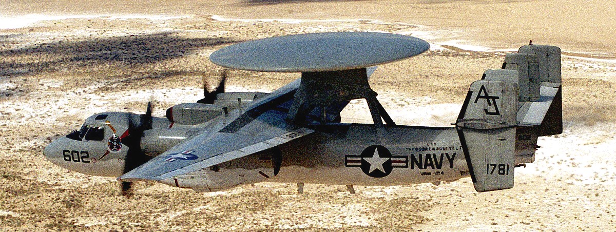 vaw-124 bear aces carrier airborne early warning squadron e-2c hawkeye nas fallon nevada 1990 06