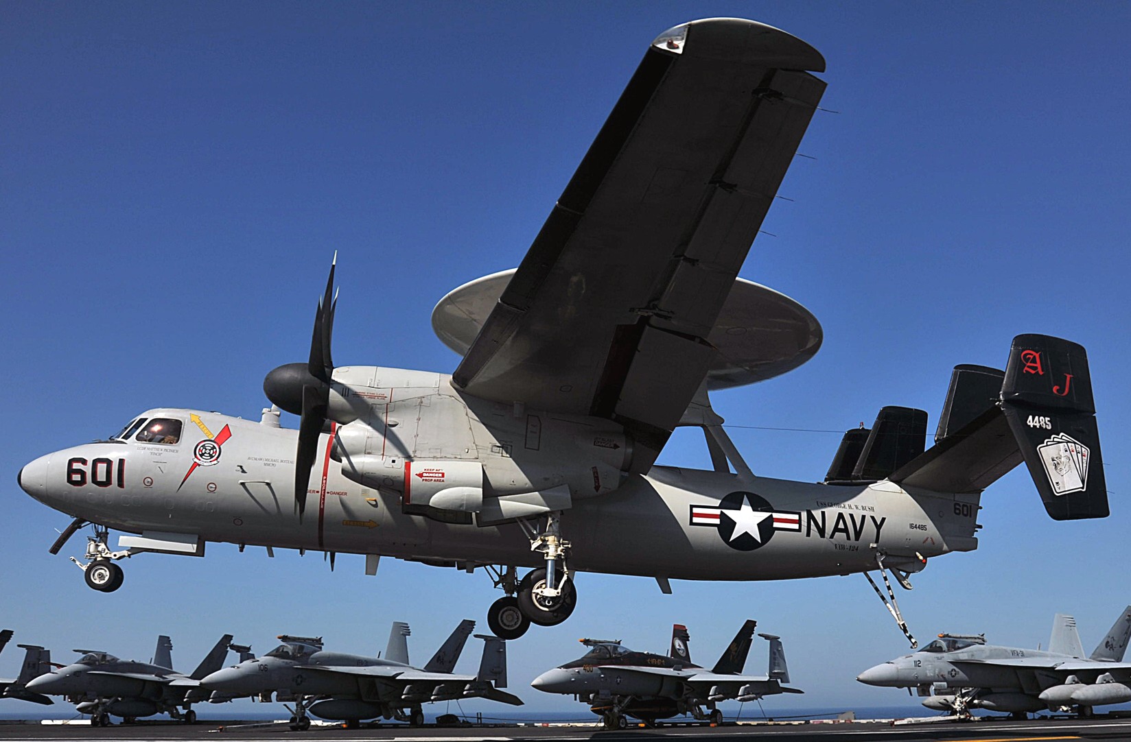 vaw-124 bear aces airborne command control squadron e-2c hawkeye cvn-77 uss george h. w. bush 52