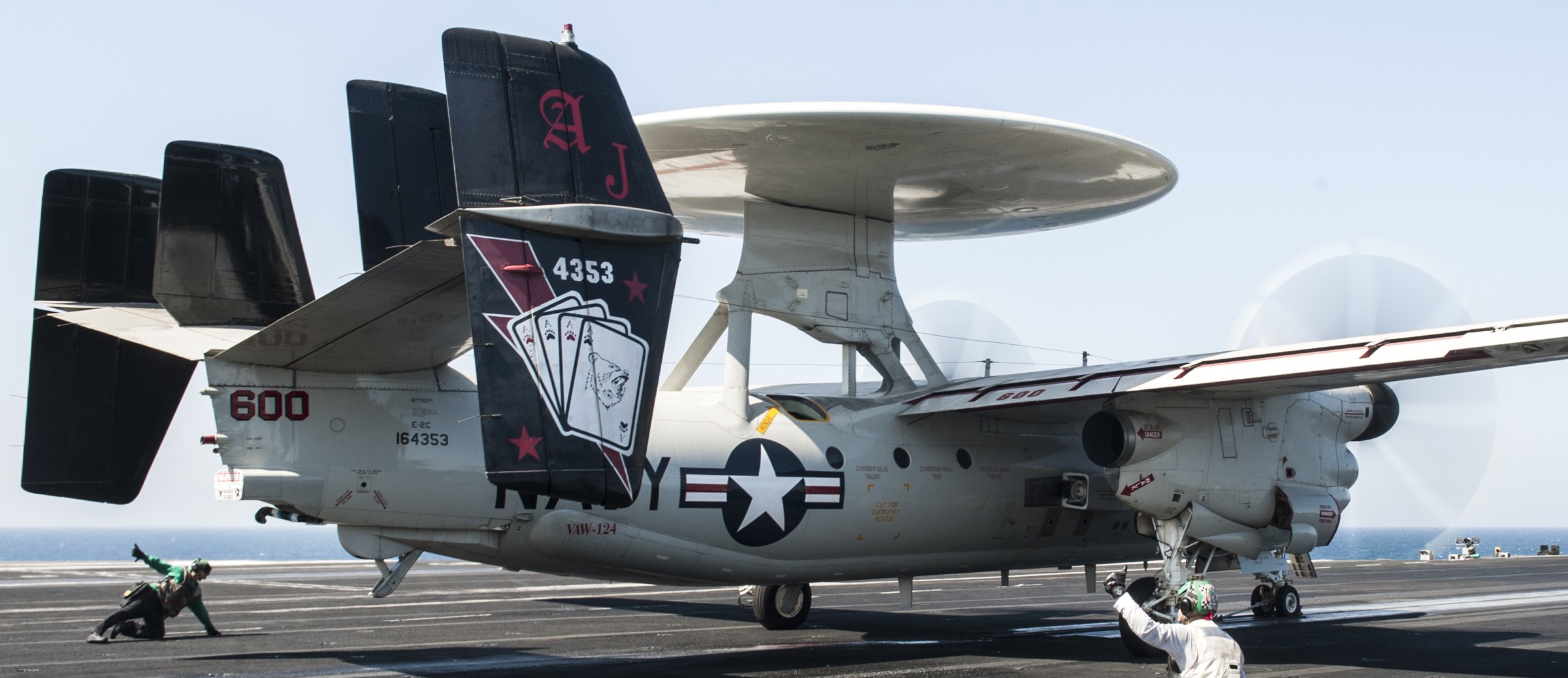 vaw-124 bear aces airborne command control squadron e-2c hawkeye cvn-77 uss george h. w. bush 75