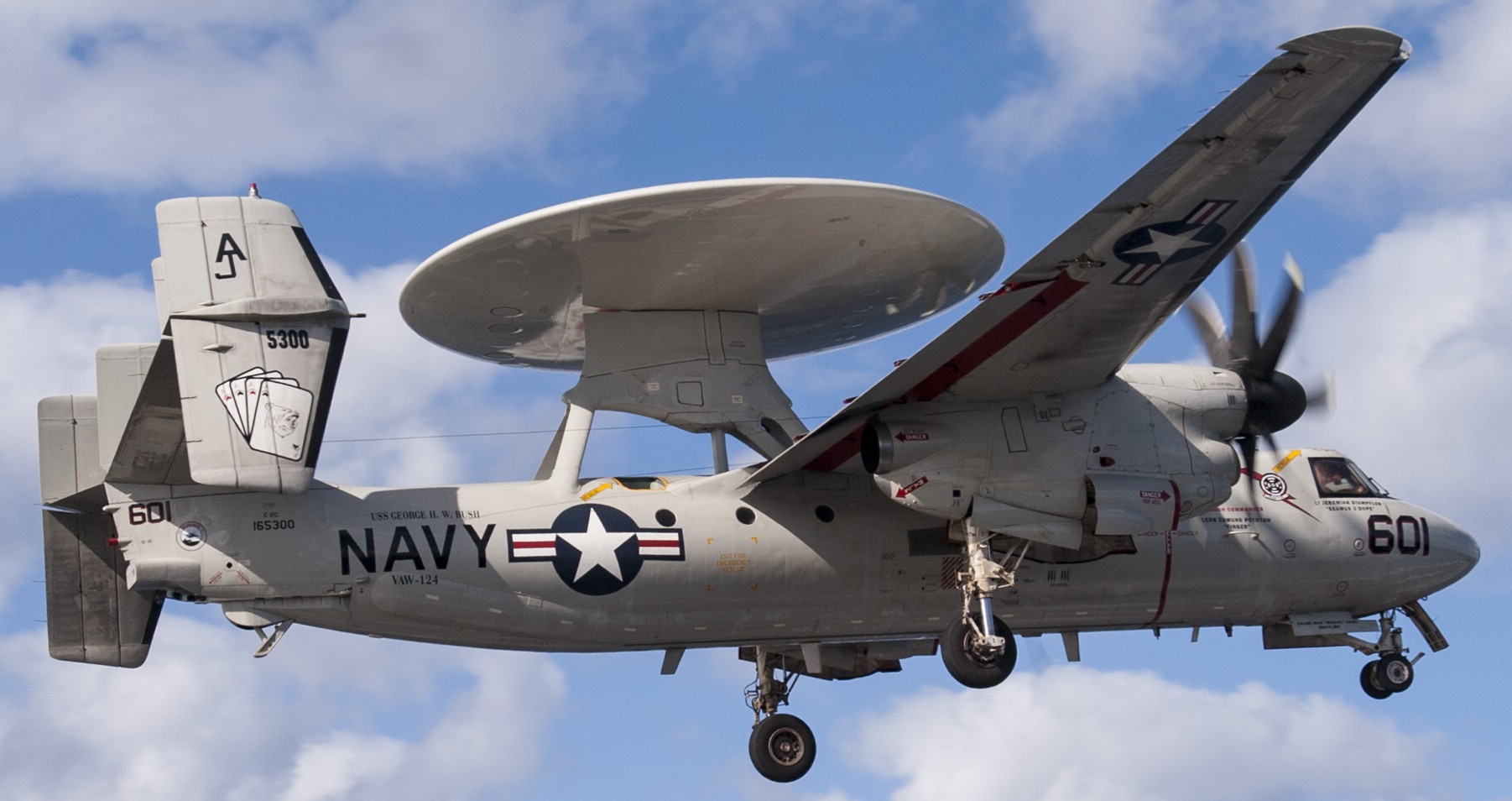 vaw-124 bear aces airborne command control squadron e-2c hawkeye cvn-77 uss george h. w. bush 2017 91