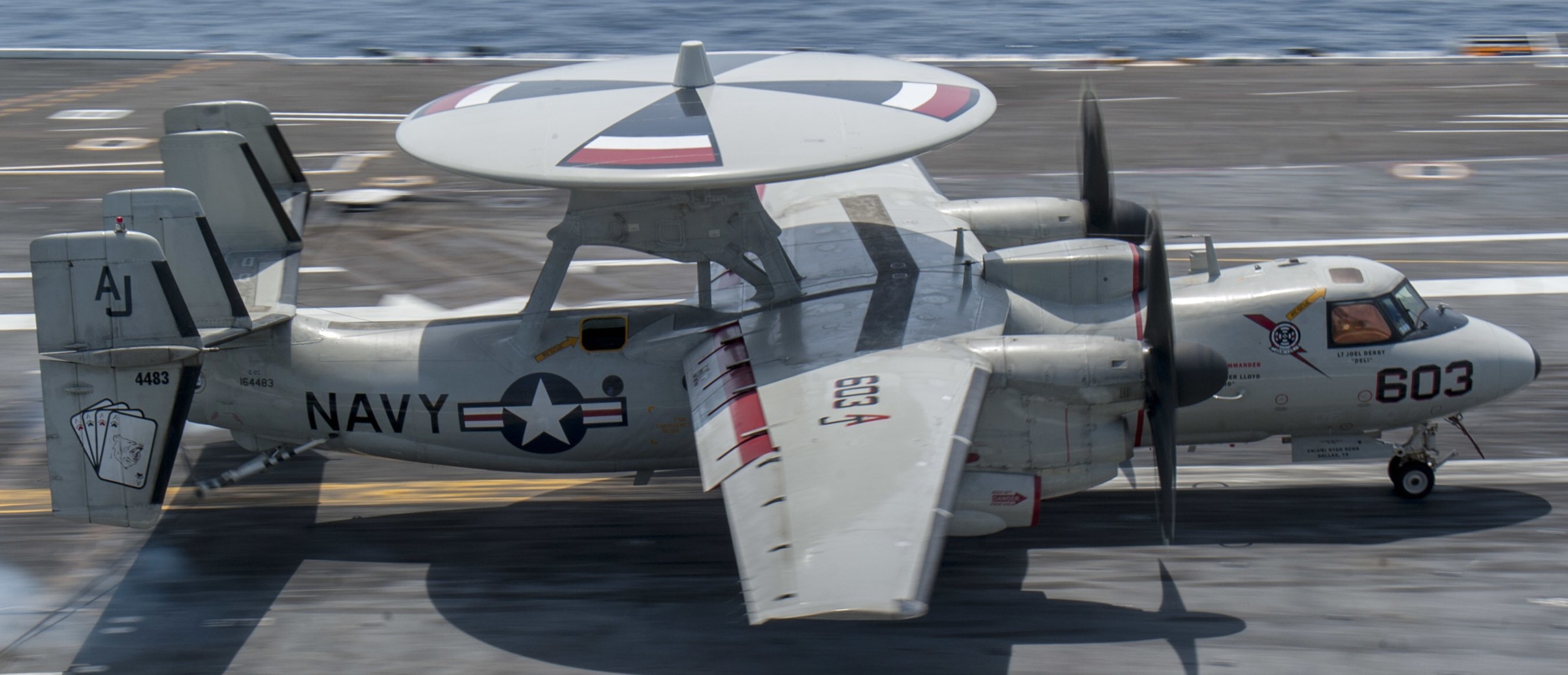 vaw-124 bear aces airborne command control squadron e-2c hawkeye cvn-77 uss george h. w. bush 2018 95