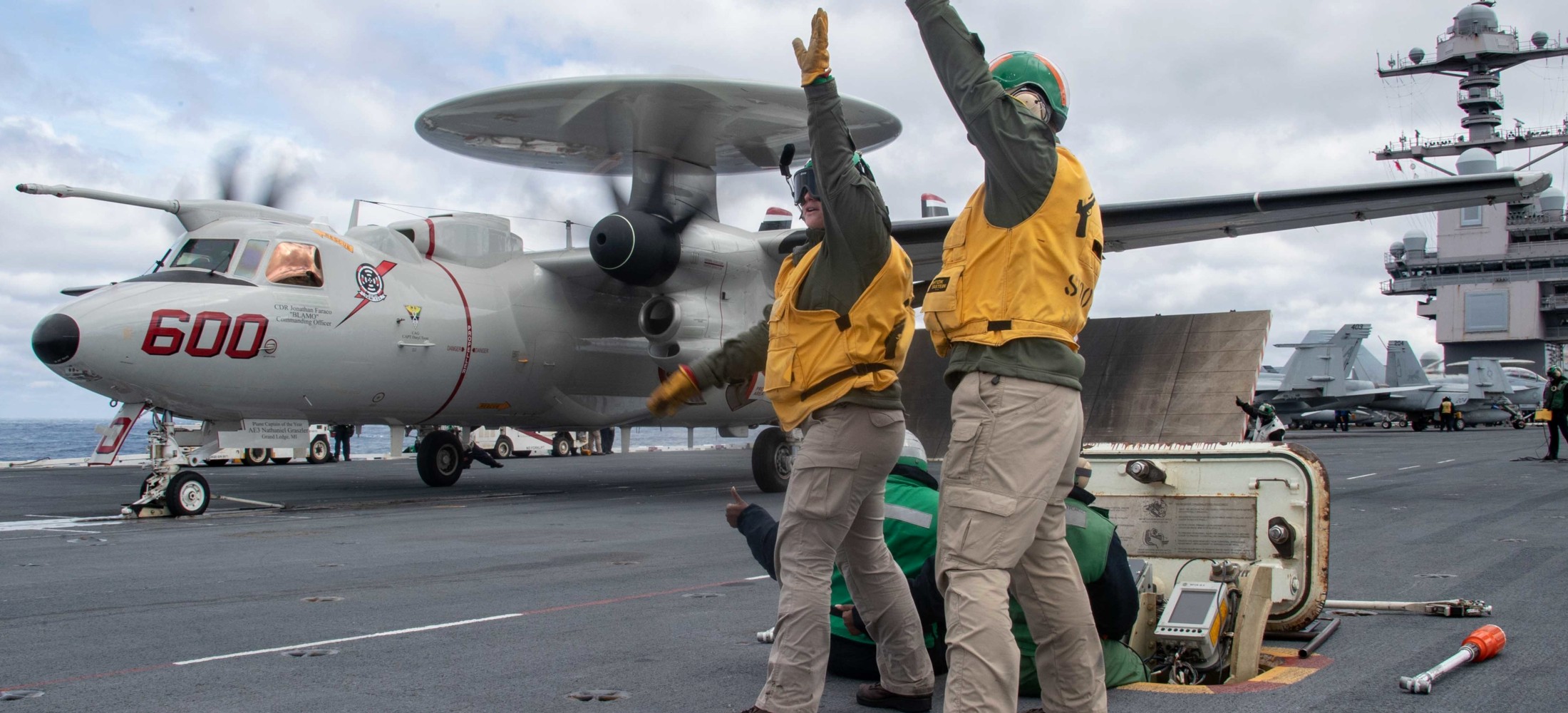 vaw-124 bear aces airborne command control squadron e-2d advanced hawkeye cvn-78 uss gerald r. ford 106