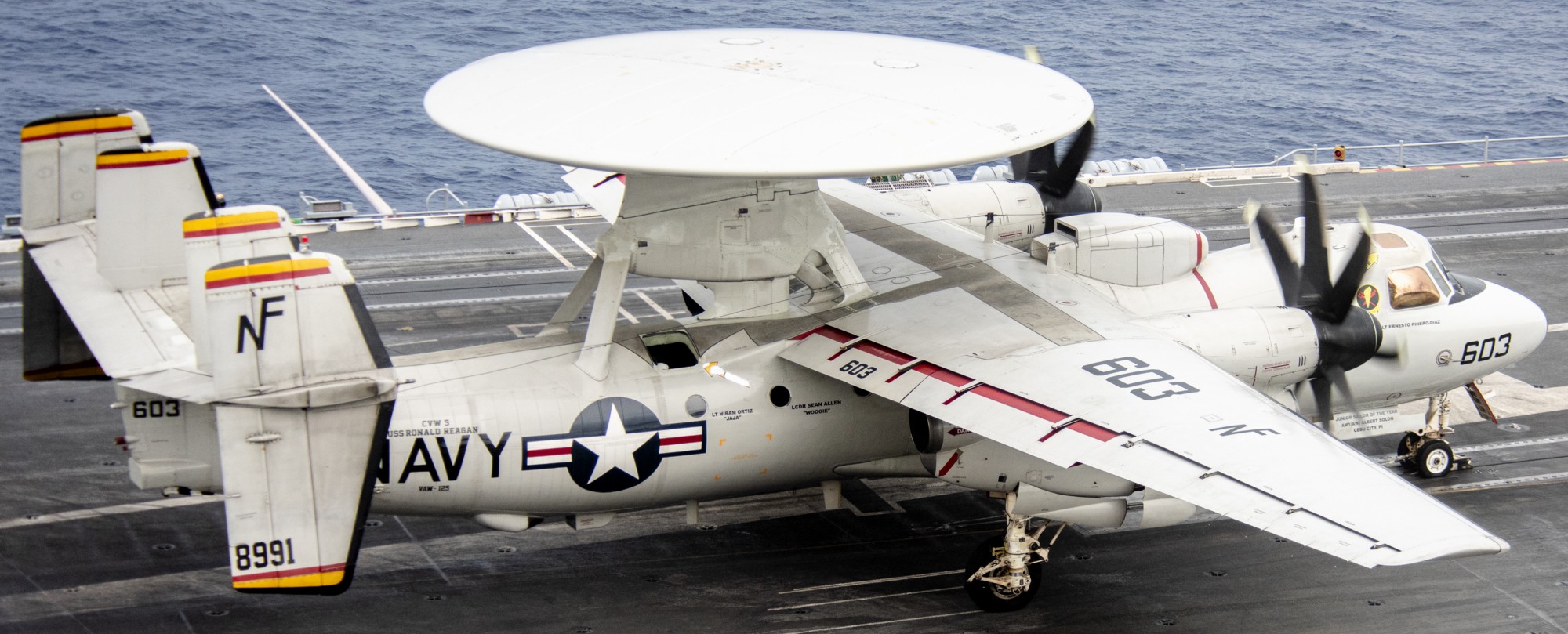 vaw-125 tigertails airborne command control squadron e-2d advanced hawkeye cvw-5 cvn-76 uss ronald reagan 112