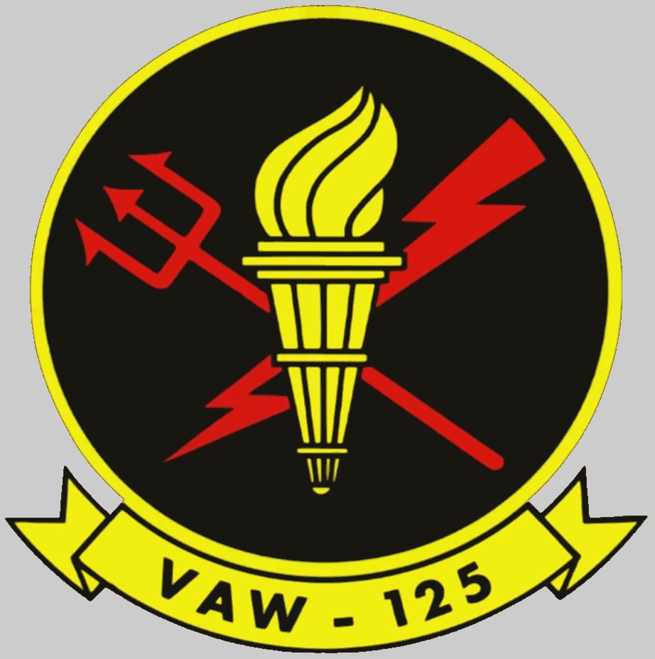 vaw-125 tigertails insignia crest patch badge airborne command control squadron e-2d advanced hawkeye 03c