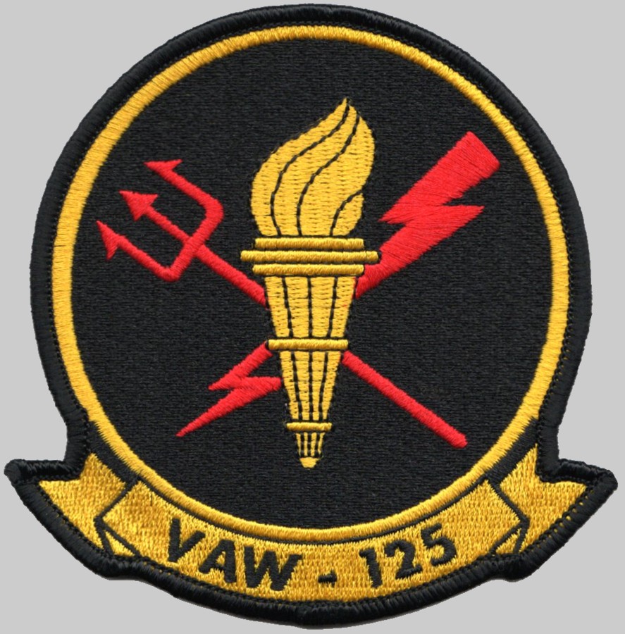 vaw-125 tigertails insignia crest patch badge airborne command control squadron e-2d advanced hawkeye 02p