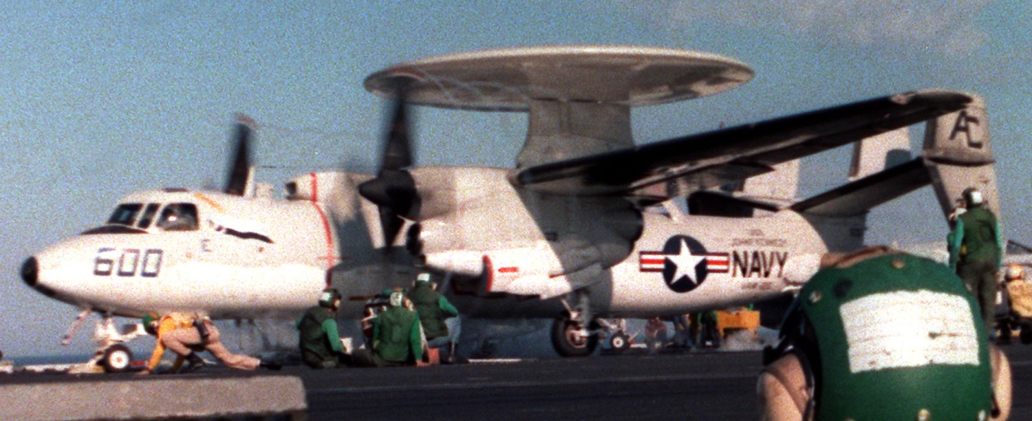 vaw-126 seahawks carrier airborne early warning squadron e-2c hawkeye cvw-3 cv-67 uss john f. kennedy 1989 09