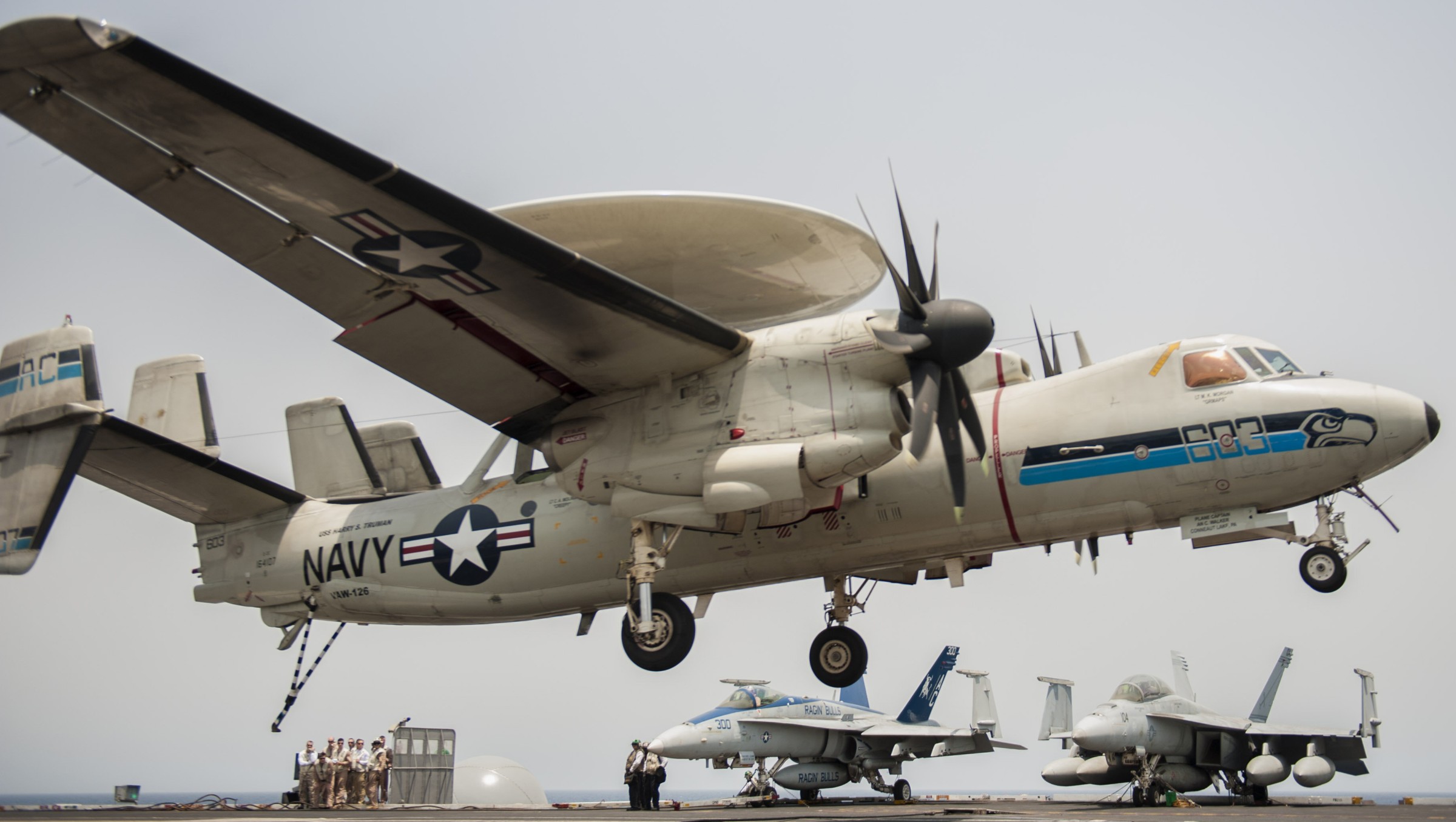 vaw-126 seahawks carrier airborne early warning squadron e-2c hawkeye cvw-3 cvn-75 uss harry s. truman 2013 51