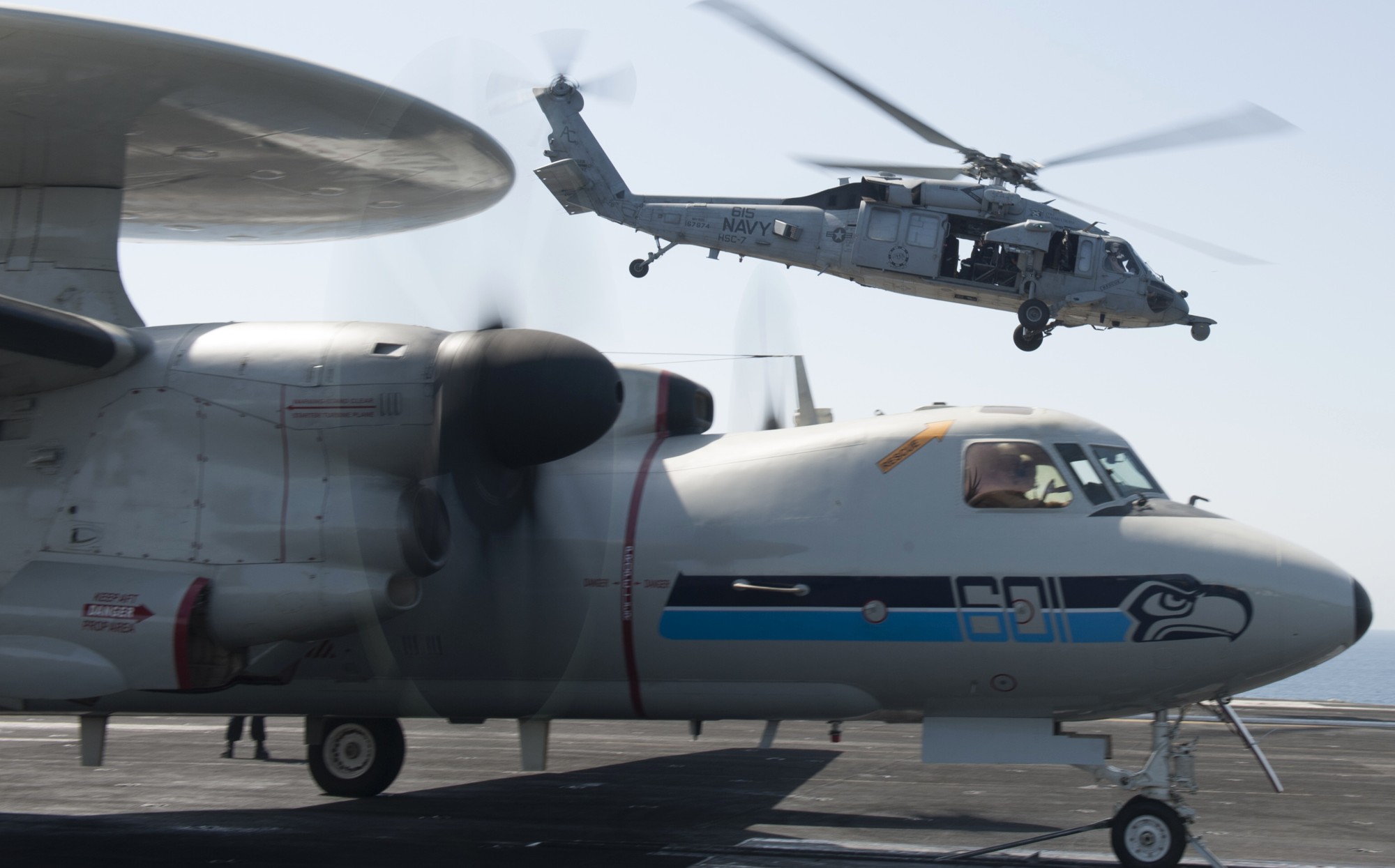 vaw-126 seahawks carrier airborne early warning squadron e-2c hawkeye cvw-3 cvn-75 uss harry s. truman 54