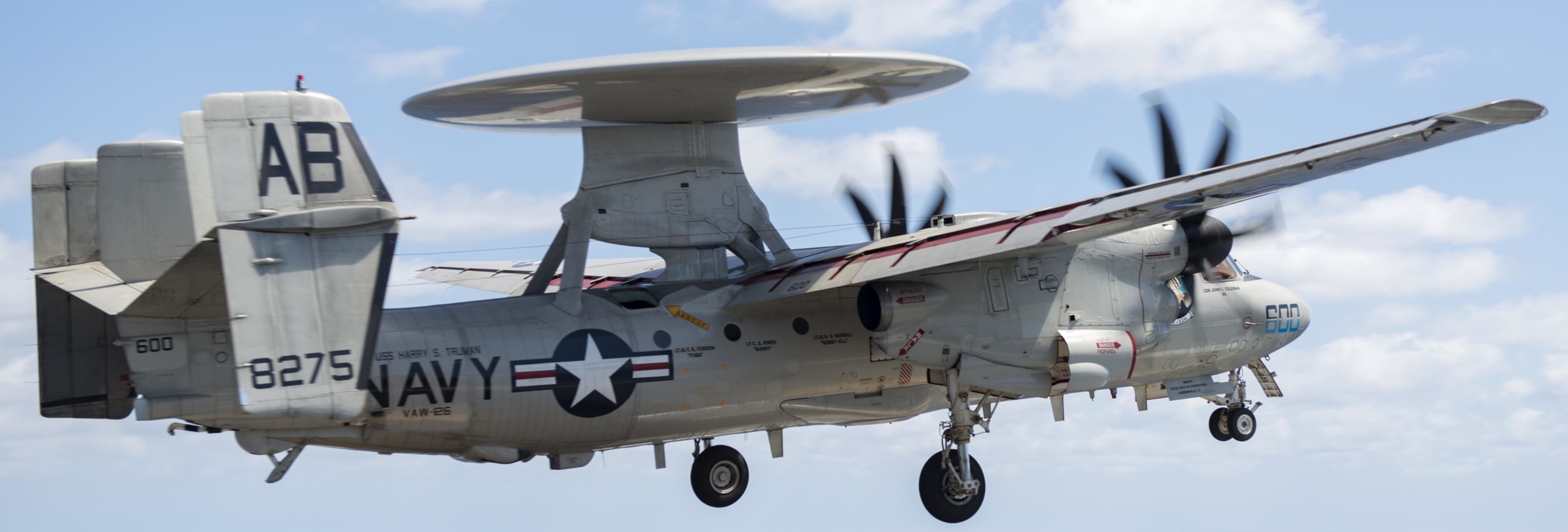 vaw-126 seahawks airborne command control squadron e-2d advanced hawkeye cvw-1 cvn-75 uss harry s. truman 71