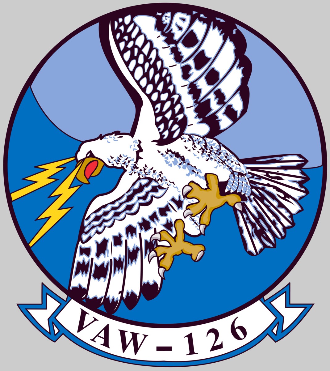 vaw-126 seahawks insignia crest patch badge airborne command control squadron e-2d advanced hawkeye us navy 03c