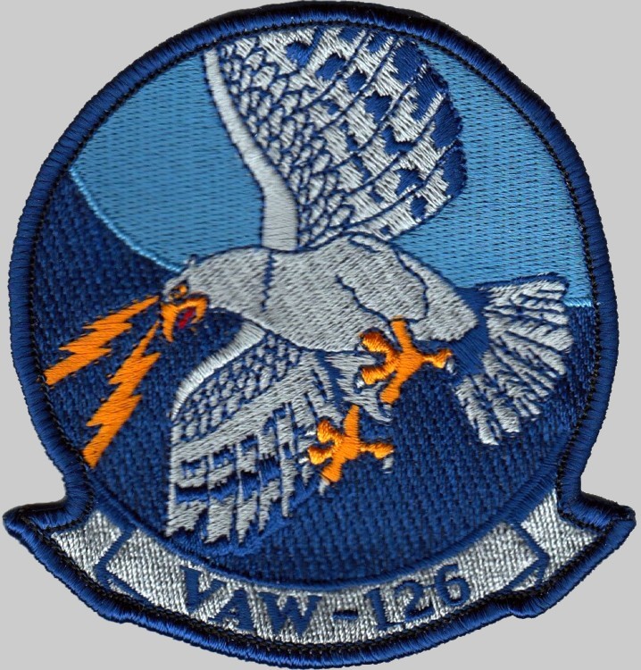 vaw-126 seahawks insignia crest patch badge airborne command control squadron e-2d advanced hawkeye us navy 02p