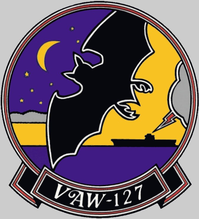 vaw-127 seabats insignia crest patch badge carrier airborne early warning squadron e-2c hawkeye us navy 02x