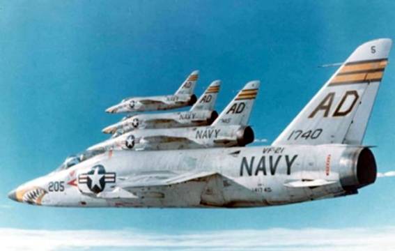 fighter squadron vf-21 mach busters grumman f11f tiger us navy