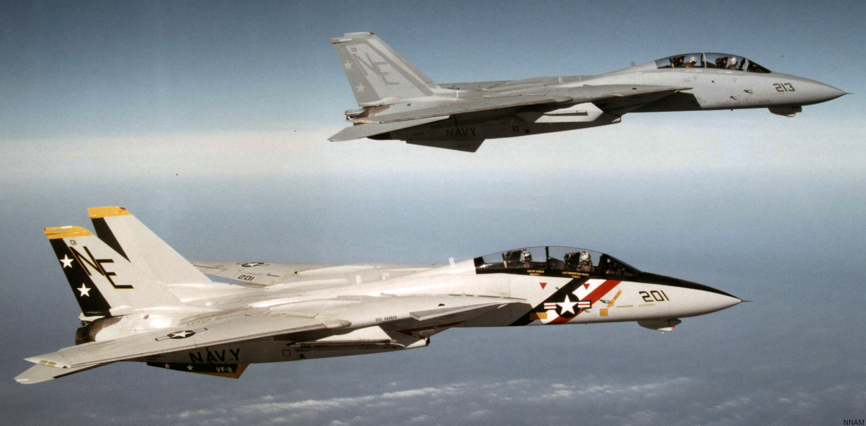 vf-2 bounty hunters fighter squadron fitron f-14a tomcat carrier air wing cvw-2 uss ranger cv-61 54