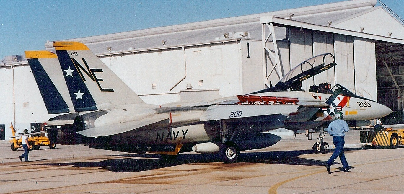 vf-2 bounty hunters fighter squadron fitron f-14a tomcat carrier air wing cvw-2 65