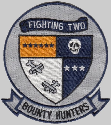 vf-2 bounty hunters insignia crest patch badge fighter squadron us navy f-14 tomcat 02p