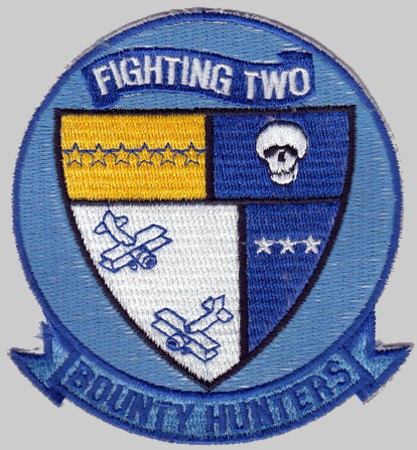 vf-2 bounty hunters insignia crest patch badge fighter squadron us navy f-14 tomcat 03p