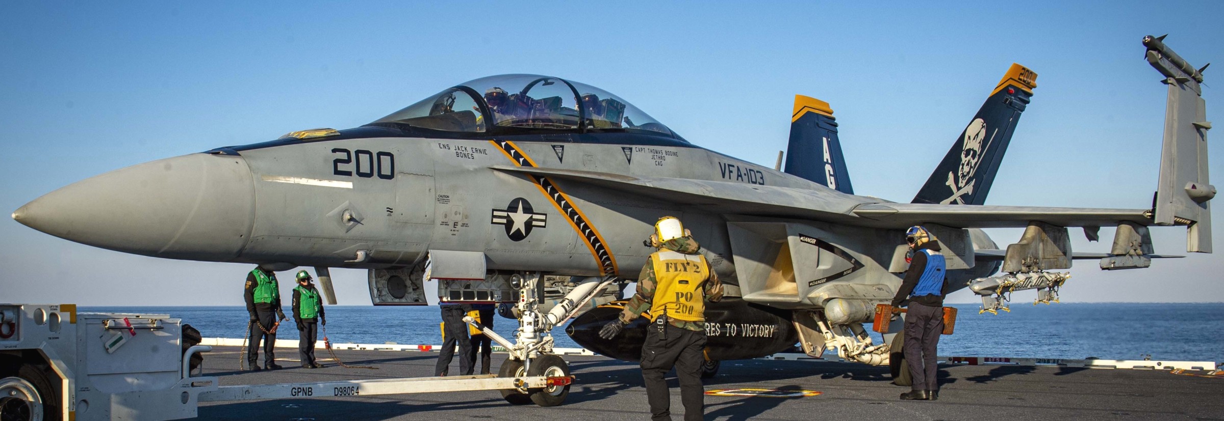 vfa-103 jolly rogers strike fighter squadron f/a-18f super hornet cvw-7 cvn-77 uss george h. w. bush 74