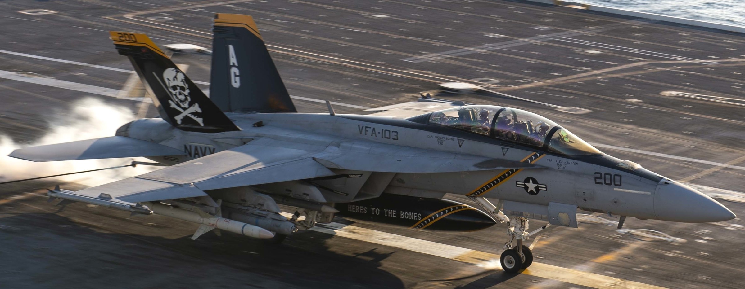 vfa-103 jolly rogers strike fighter squadron f/a-18f super hornet cvw-7 cvn-77 uss george h. w. bush 75