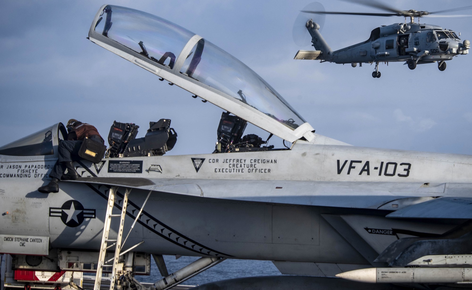 vfa-103 jolly rogers strike fighter squadron f/a-18f super hornet cvw-7 cvn-77 uss george h. w. bush 79