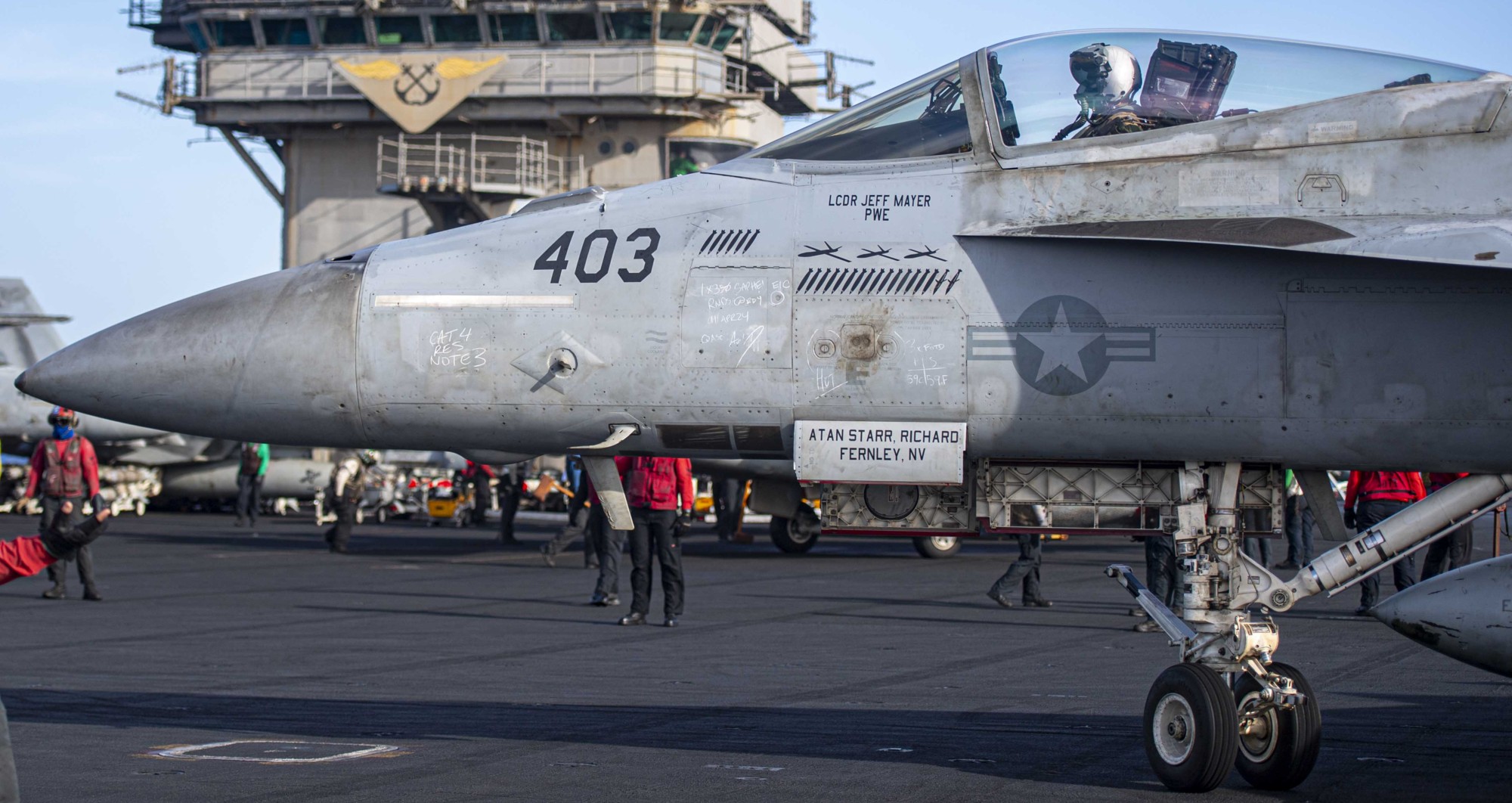 vfa-105 gunslingers strike fighter squadron f/a-18e super hornet cvw-3 cvn-69 uss dwight d. eisenhower 2024 128