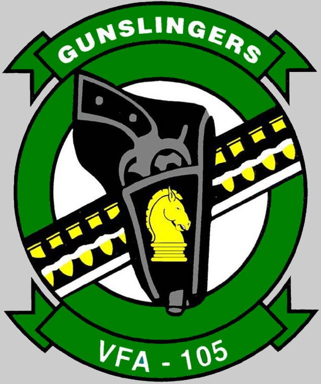 vfa-105 gunslingers insignia crest patch badge strike fighter squadron f/a-18e super hornet 03c