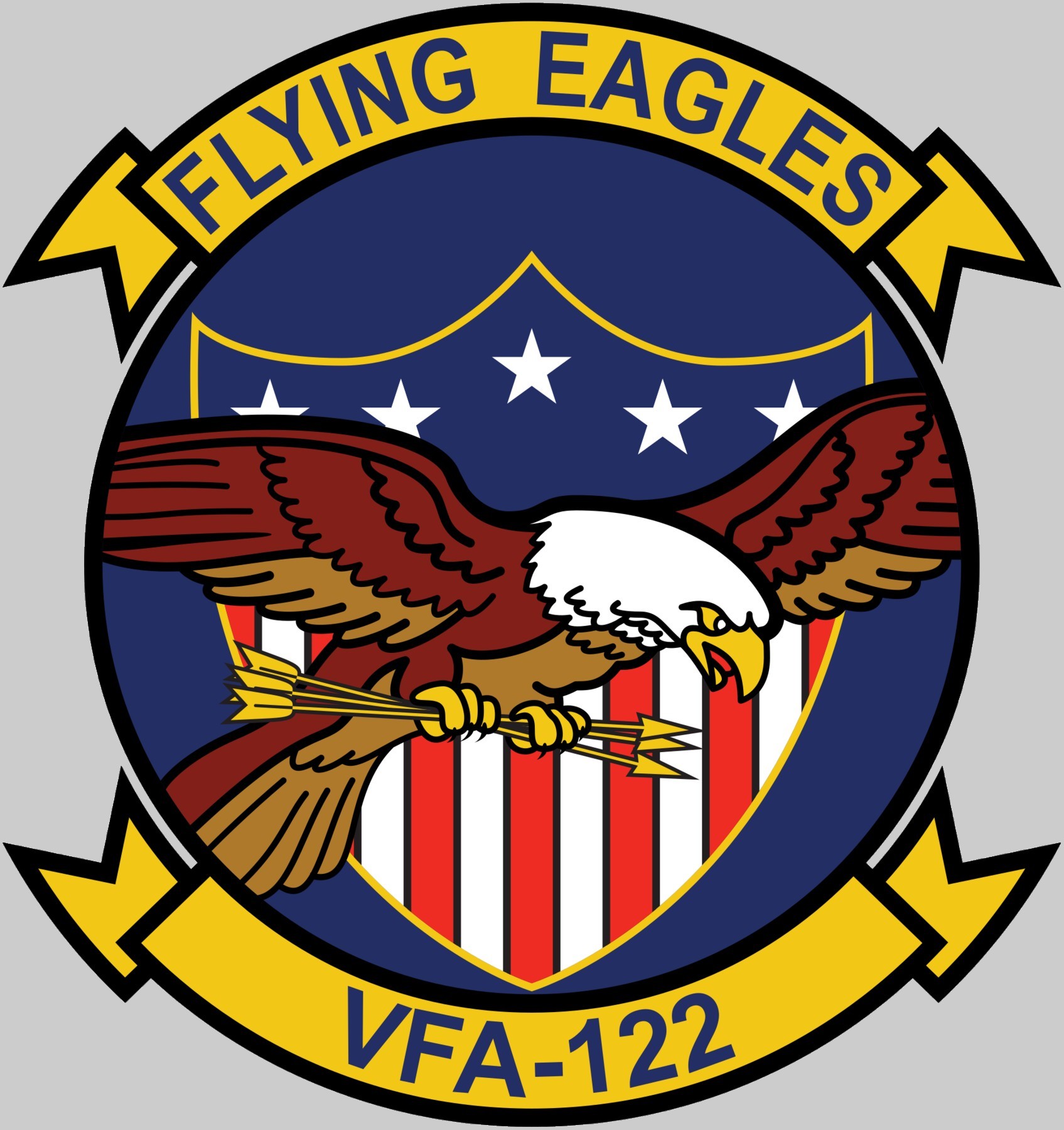 vfa-122 flying eagles insignia crest patch badge strike fighter squadron nas lemoore 02x