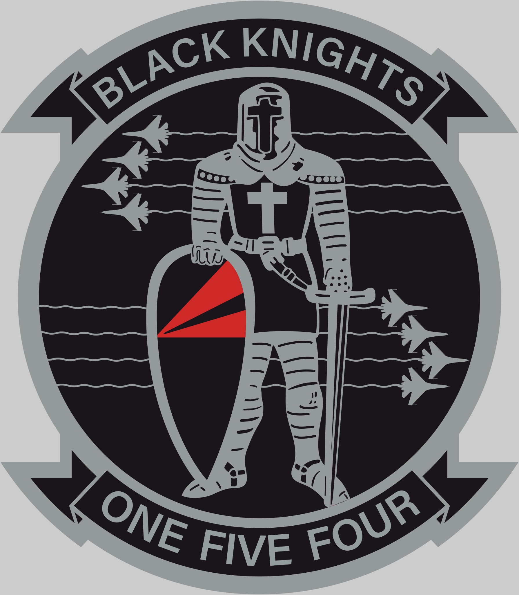 vfa-154 black knights insignia crest patch f/a-18f super hornet strike fighter squadron us navy 05x