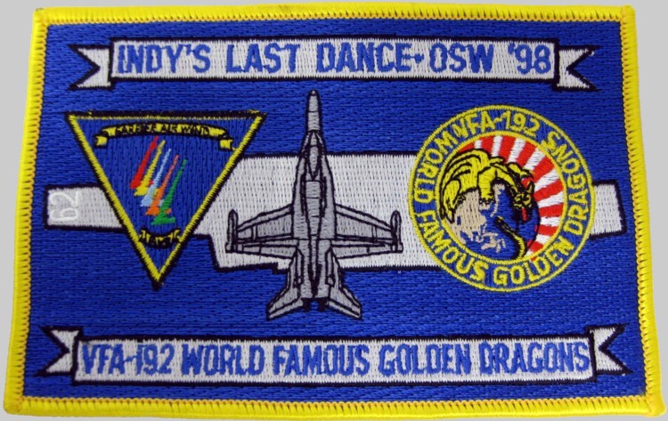 vfa-192 golden dragons insignia crest patch badge f/a-18e super hornet strike fighter squadron us navy 05p