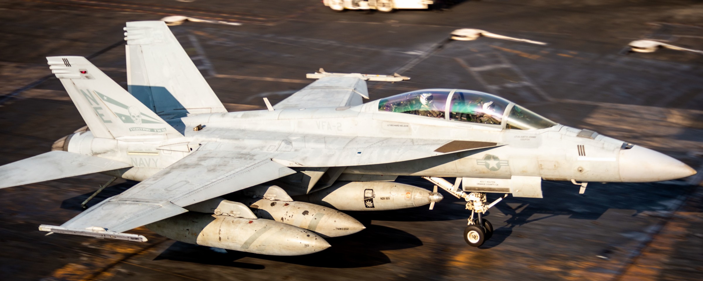 vfa-2 bounty hunters strike fighter squadron us navy f/a-18f super hornet carrier air wing cvw-2 uss carl vinson cvn-70 114