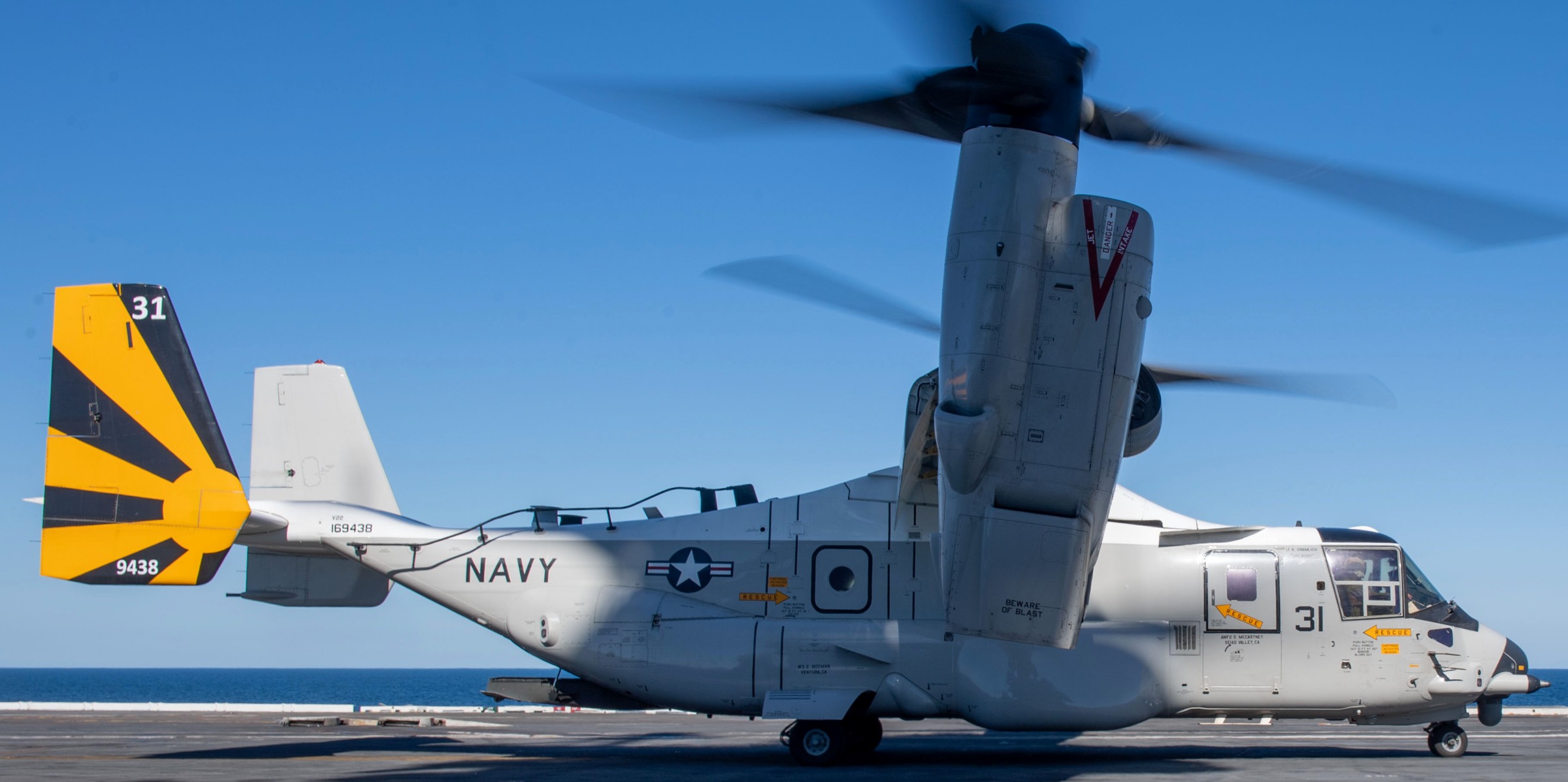 vrm-30 titans fleet logistics multi mission squadron navy cmv-22b osprey uss ronald reagan cvn-76 2024 145