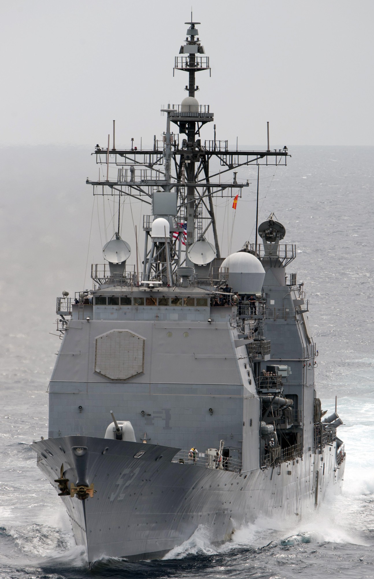 cg-52 uss bunker hill ticonderoga class guided missile cruiser aegis us navy indian ocean 73