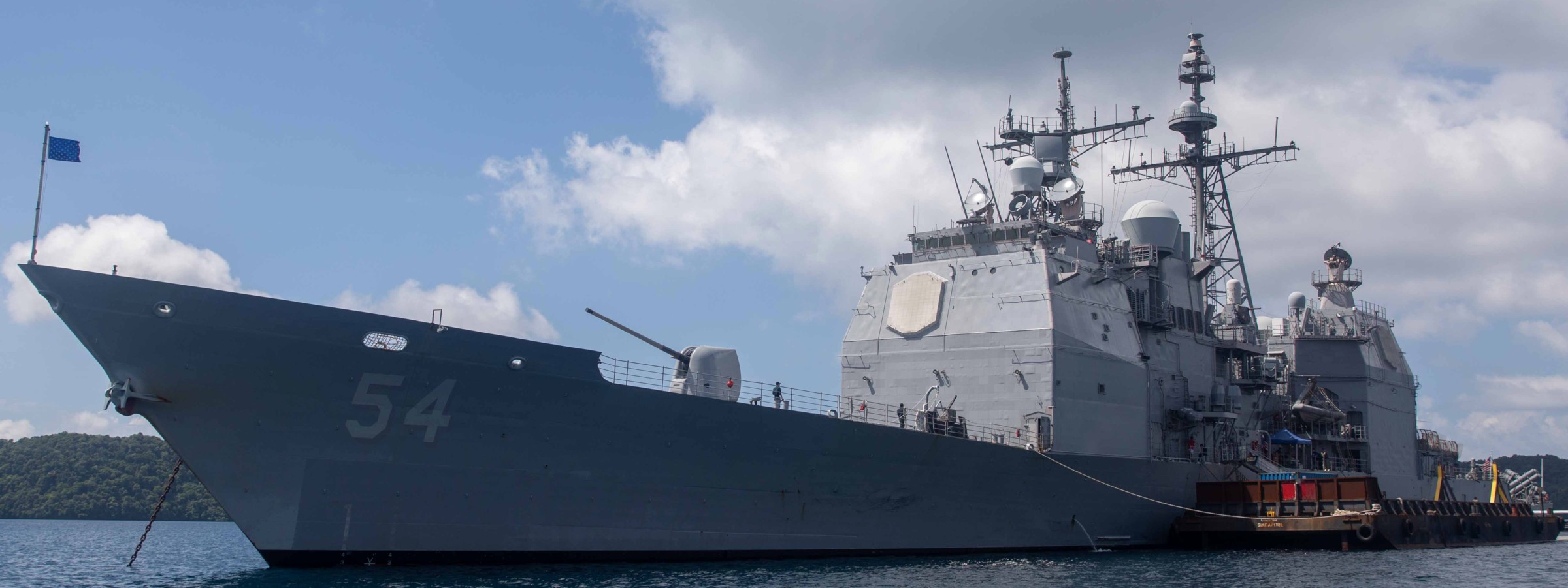 cg-54 uss antietam ticonderoga class guided missile cruiser malakal harbor palau 2023