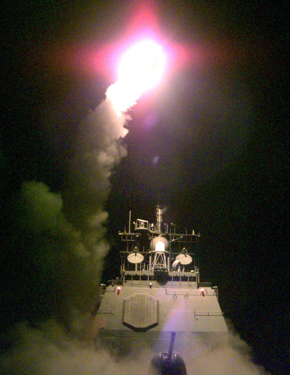 cg-58 uss philippine sea ticonderoga class guided missile cruiser aegis us navy tomahawk tlam allied force 90