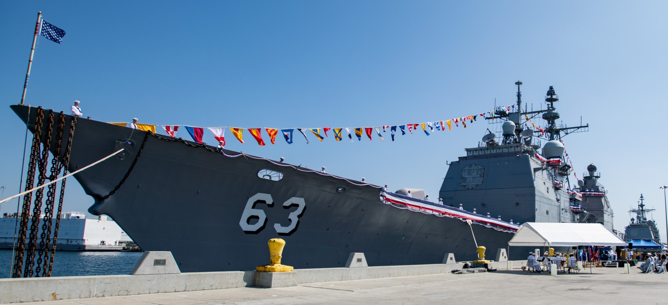 cg-63 uss cowpens ticonderoga class guided missile cruiser aegis decommissioning san diego august 2024