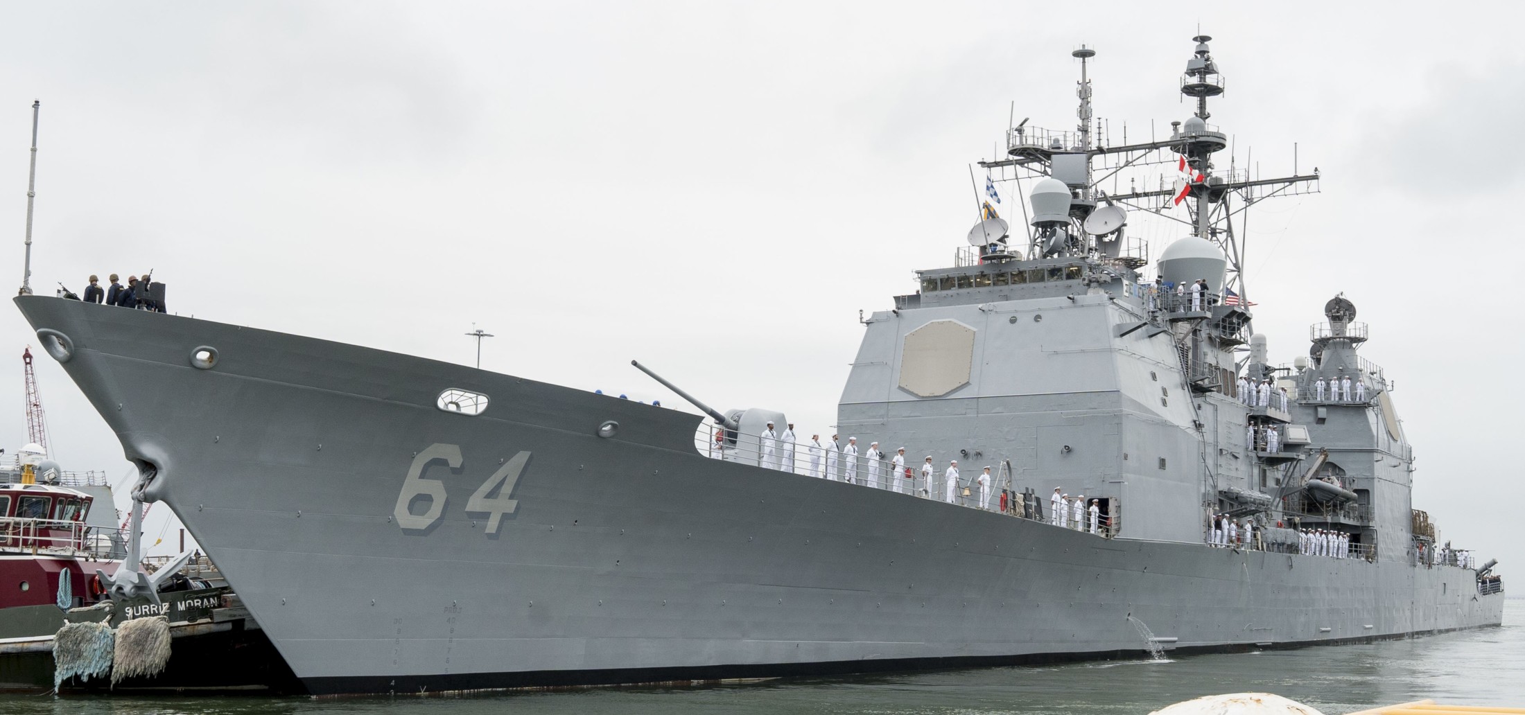 cg-64 uss gettysburg ticonderoga class guided missile cruiser aegis departing norfolk virginia 2024 82