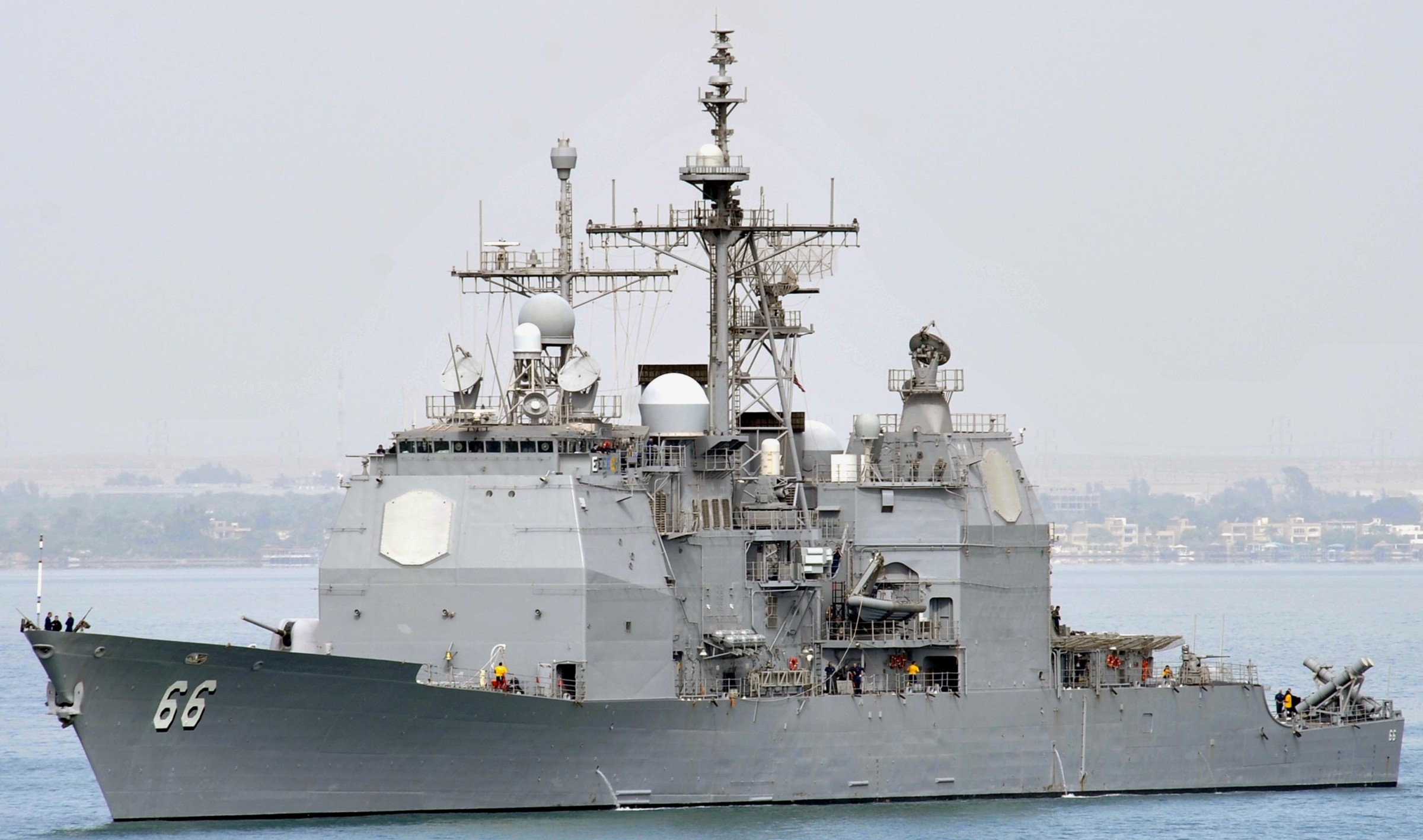 cg-66 uss hue city ticonderoga class guided missile cruiser aegis us navy 28x ingalls pascagoula