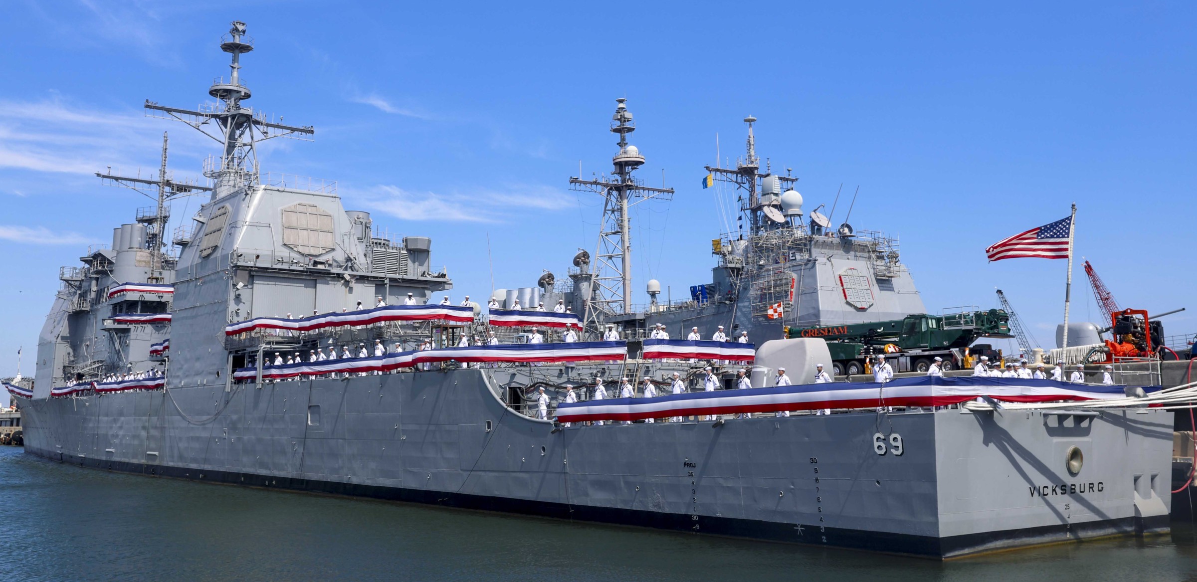 cg-69 uss vicksburg ticonderoga class guided missile cruiser decommissioning norfolk naval station 2024