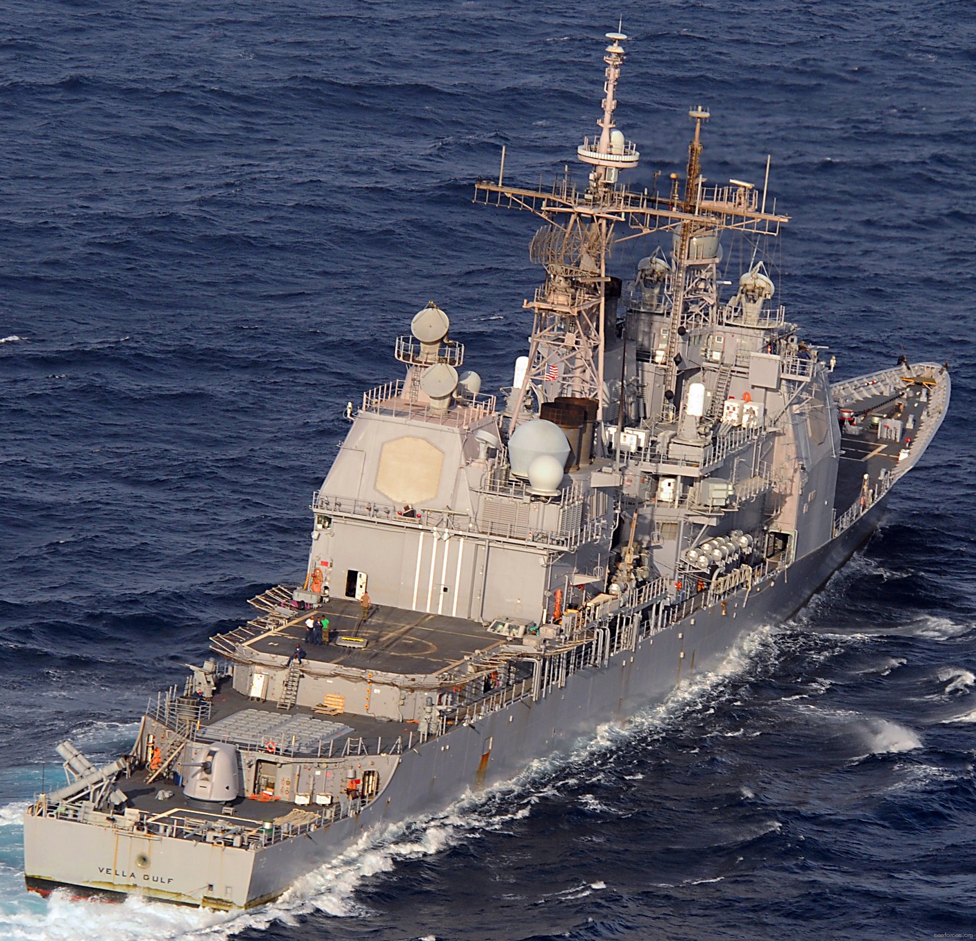 cg-72 uss vella gulf ticonderoga class guided missile cruiser navy 42 indian ocean