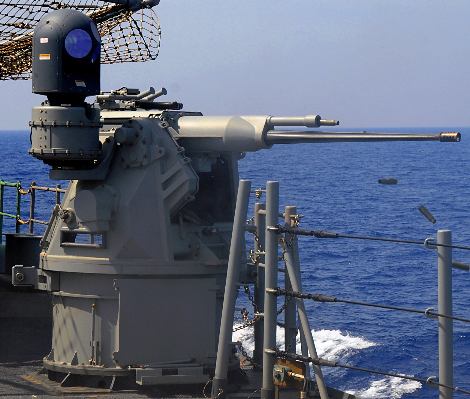 cg-72 uss vella gulf ticonderoga class guided missile cruiser navy 45 mk-38 mod.2 machine gun system