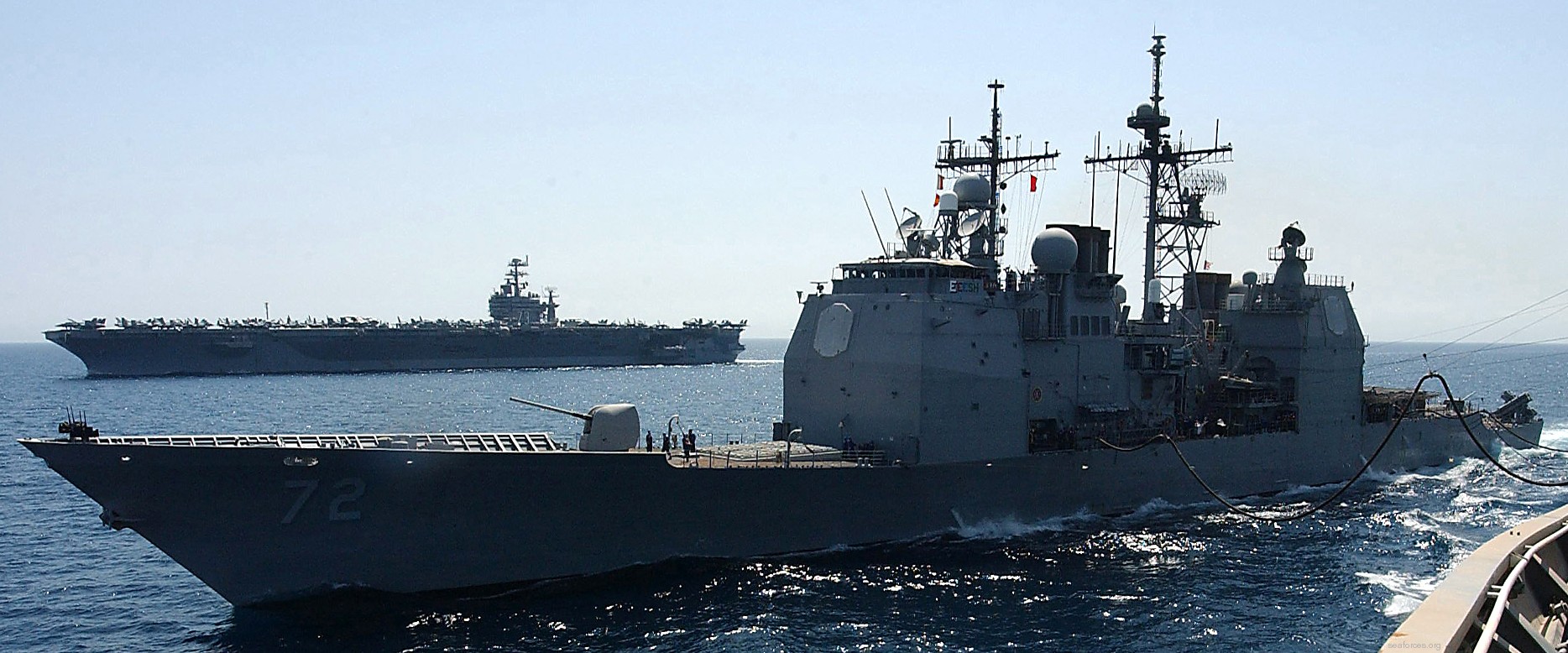 cg-72 uss vella gulf ticonderoga class guided missile cruiser navy 67