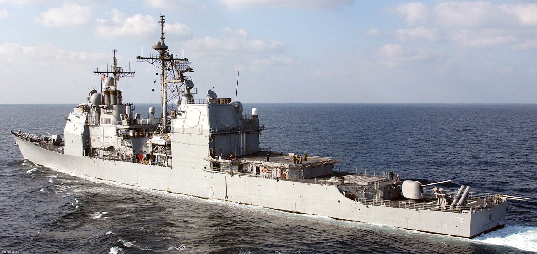 cg-72 uss vella gulf ticonderoga class guided missile cruiser navy 86