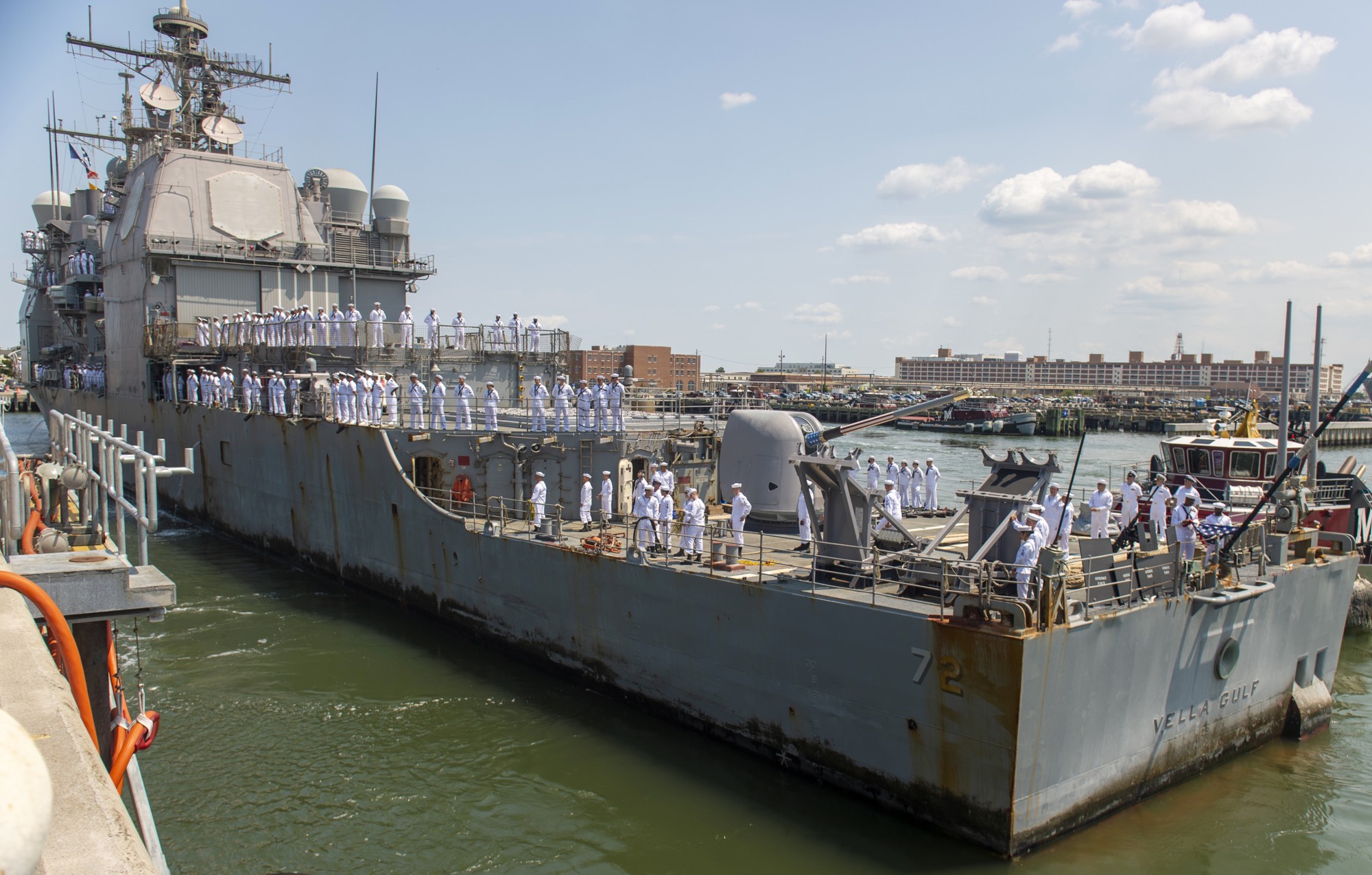 cg-72 uss vella gulf ticonderoga class guided missile cruiser us navy returning naval station norfolk virginia 137