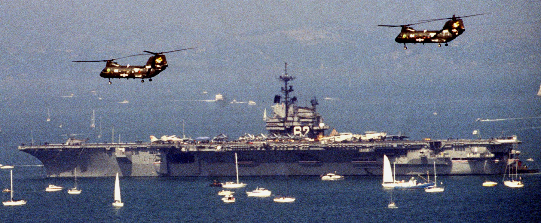uss independence cv-62 forrestal class aircraft carrier san francisco fleet week 1989