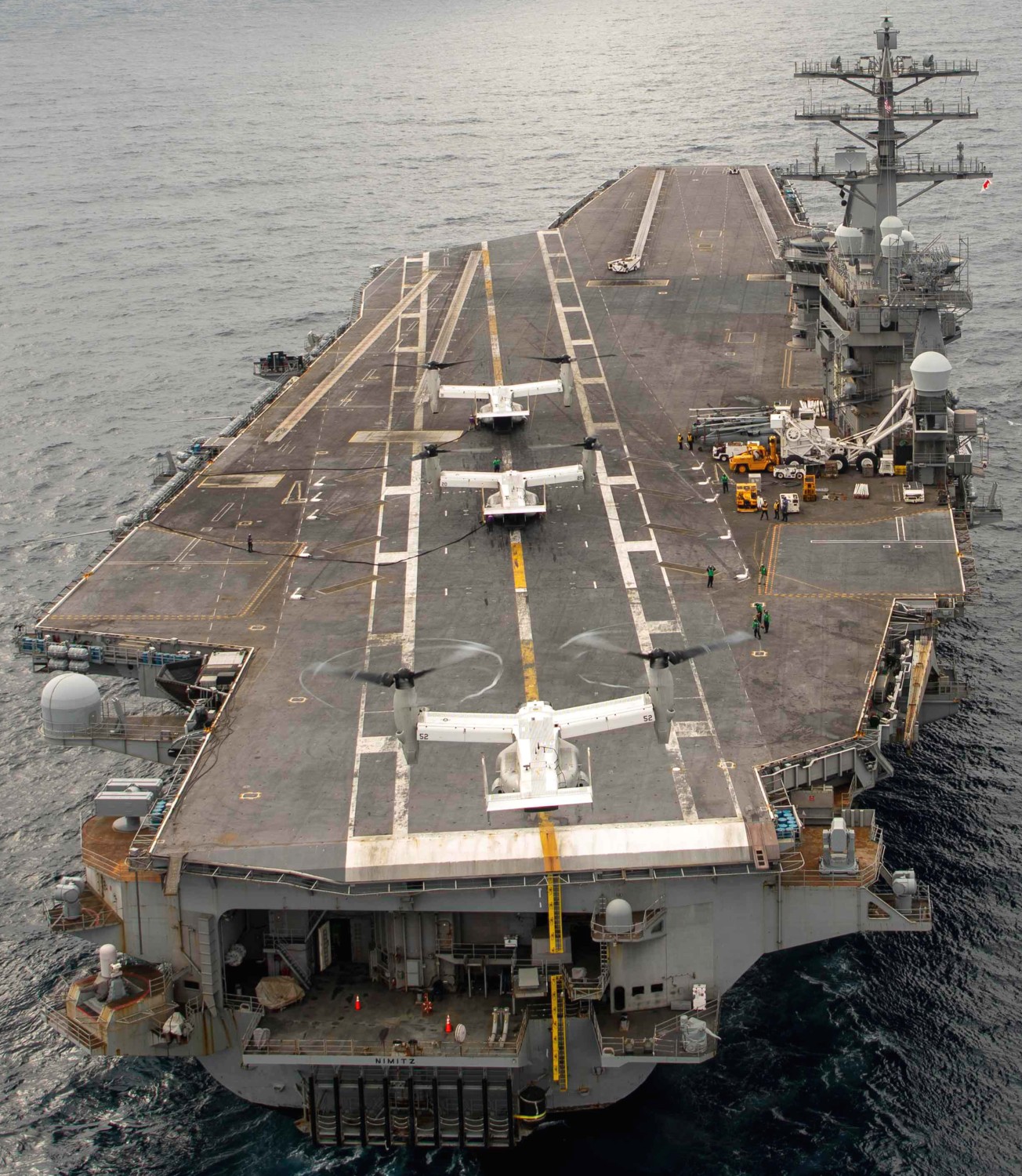 cvn-68 uss nimitz aircraft carrier us navy cmv-22b osprey 301