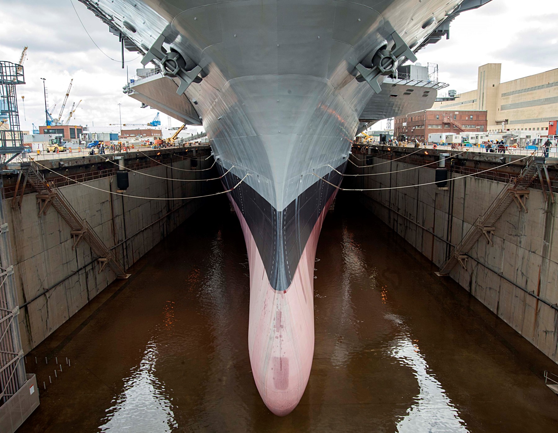 cvn-69 uss dwight d. eisenhower aircraft carrier us navy norfolk naval shipyard dry dock 64
