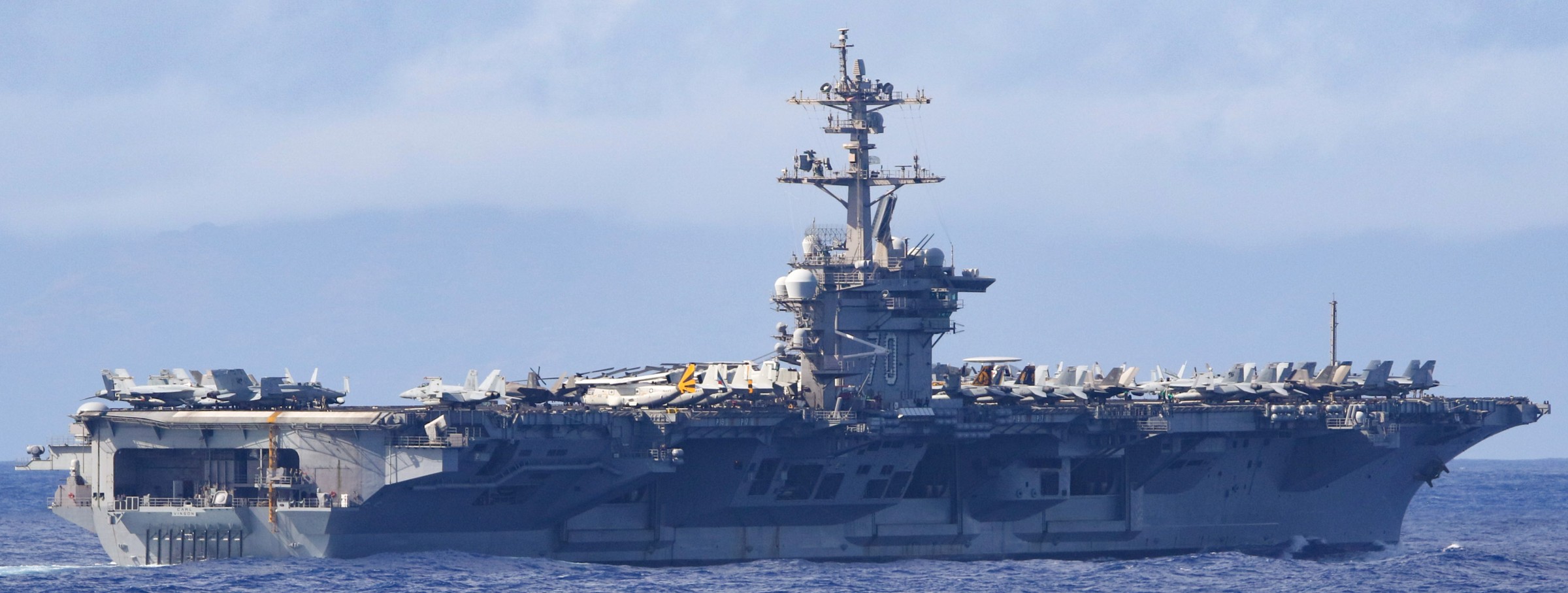 uss carl vinson cvn-70 nimitz class aircraft carrier air wing cvw-2 surigao strait 2024