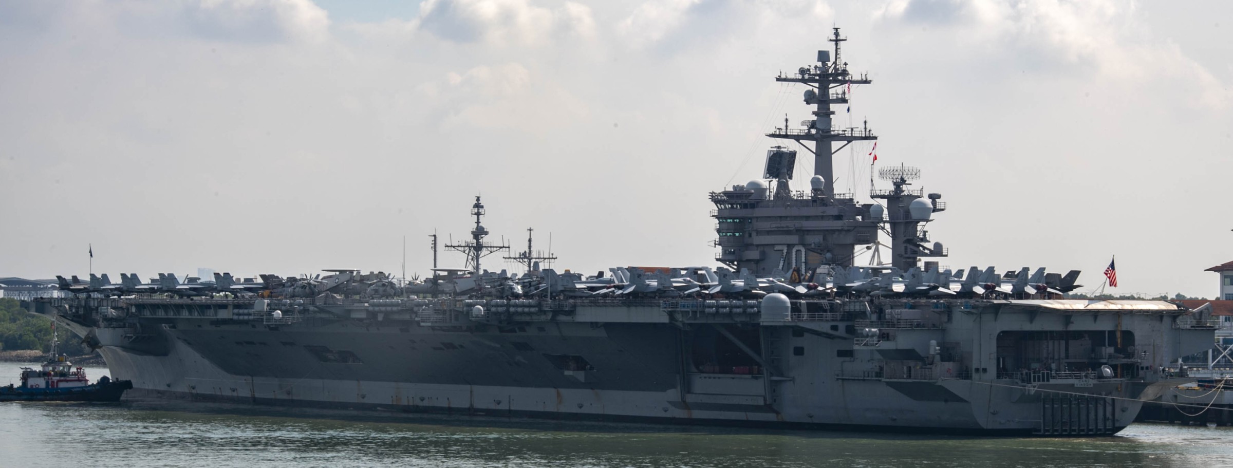 uss carl vinson cvn-70 nimitz class aircraft carrier air wing cvw-2 port klang malaysia 2024