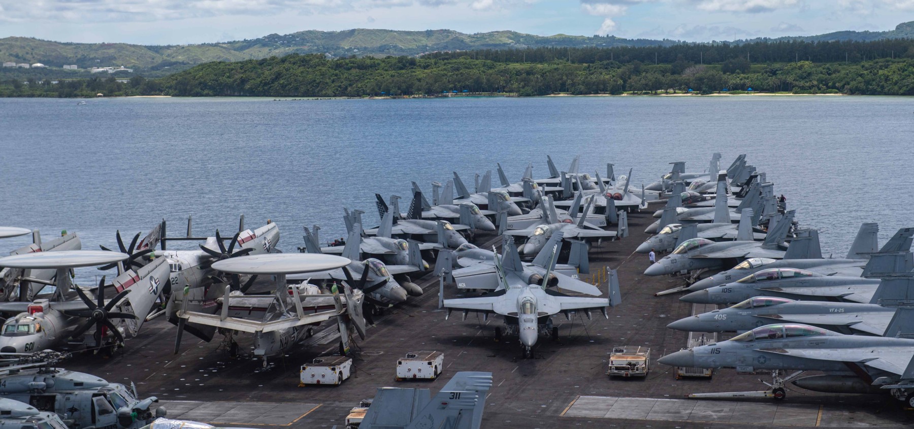 cvn-71 uss theodore roosevelt nimitz class aircraft carrier cvw-11 naval base guam apra harbor 2024 309