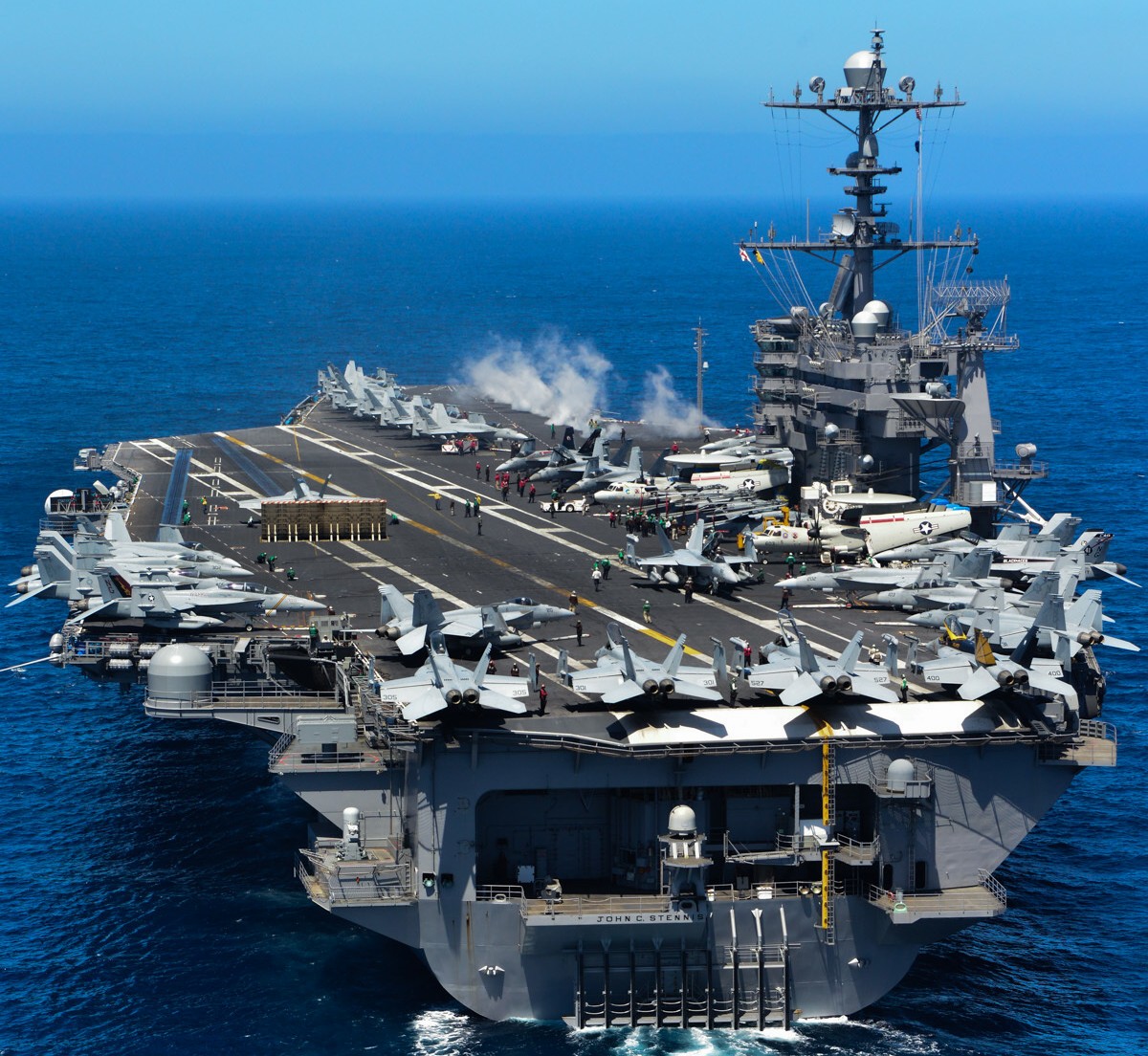 Uss Nimitz Aircraft Carrier USS Nimitz With Accompanying Carrier